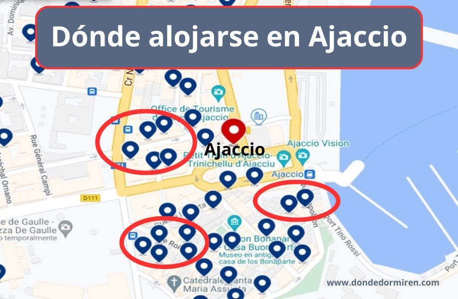 Donde alojarse en Ajaccio: Mejores zonas y hoteles