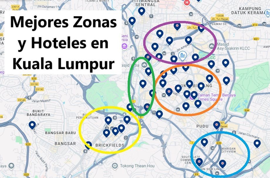 Dónde alojarse en Kuala Lumpur (2026) Mejores Zonas y Hoteles