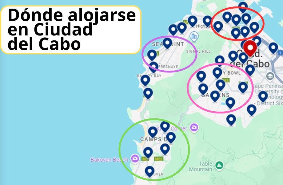 Dónde alojarse en Ciudad del Cabo (Cape Town): Mejores Zonas y Hoteles