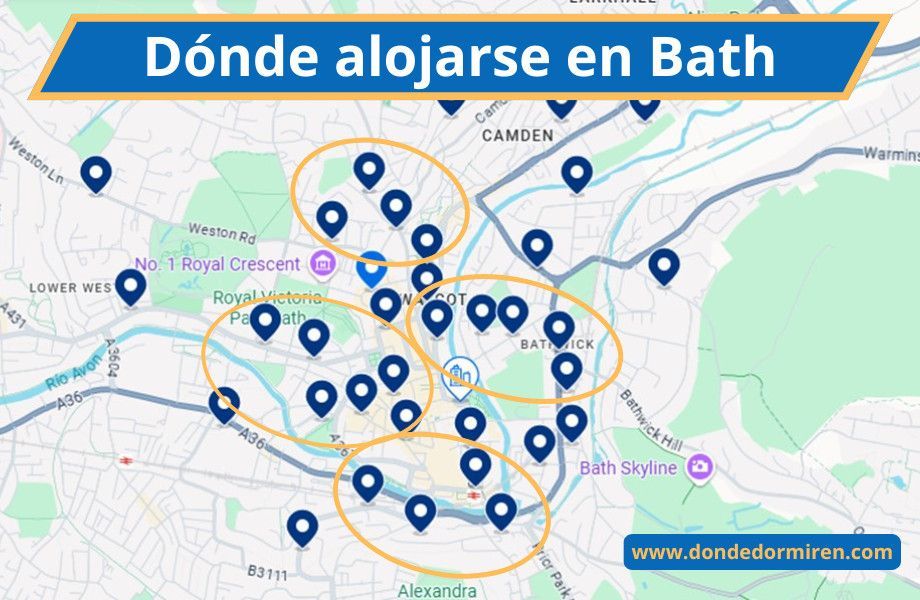 Dónde Alojarse en Bath: Mejores zonas y hoteles