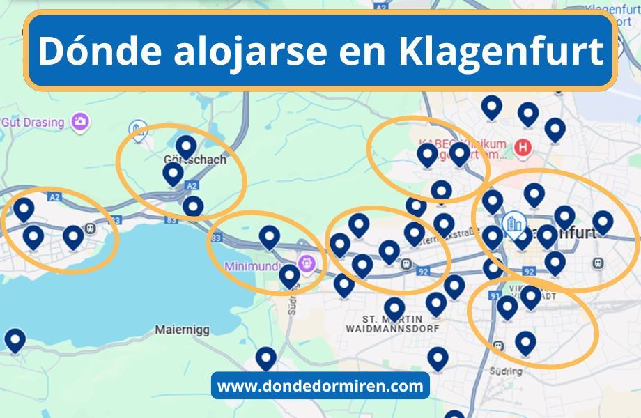 Dónde alojarse en Klagenfurt: Mejores Barrios y Hoteles recomendados