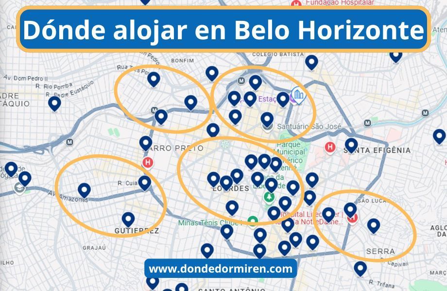 Dónde alojarse en Belo Horizonte: Zonas (+Barrios Evitar) y Hoteles