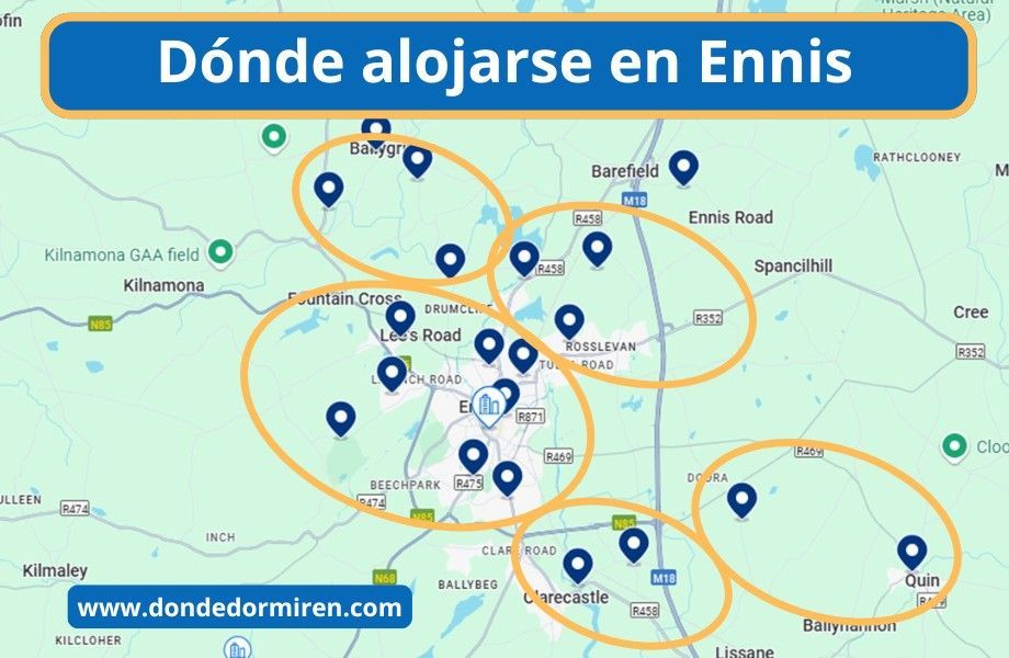 Dónde alojarse en Ennis: Mejores Zonas y Hoteles