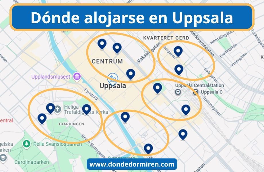 Dónde alojarse en Uppsala: Mejores Zonas y Hoteles