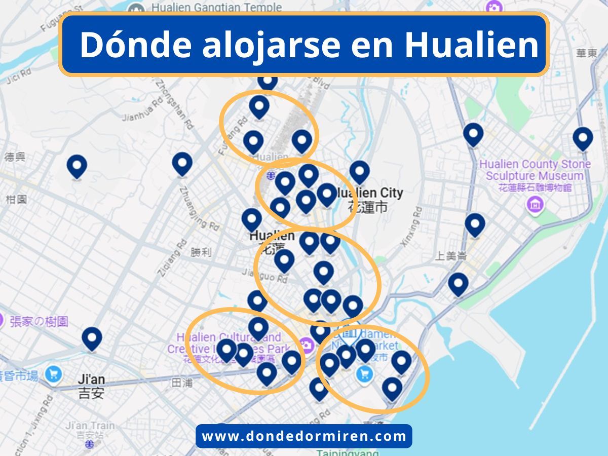 Dónde alojarse en Hualien: Mejores Zonas y Hoteles