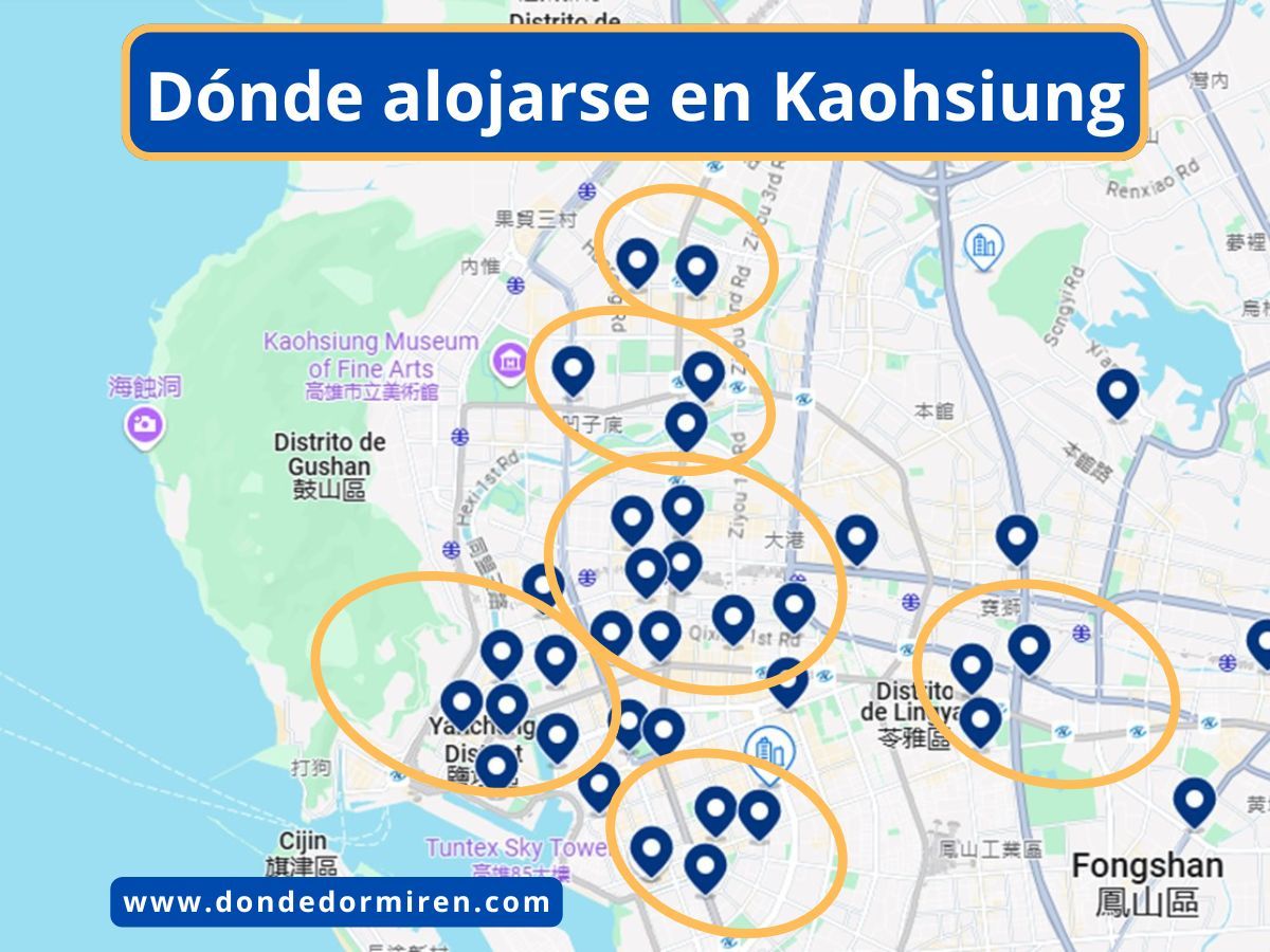 Dónde alojarse en Kaohsiung: Mejores Zonas y Hoteles