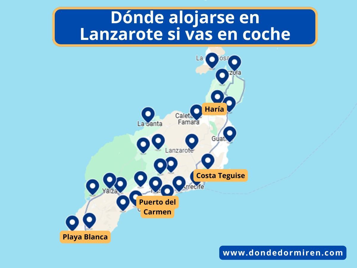 Dónde alojarse en Lanzarote si vas en coche: Mejores Zonas y Hoteles