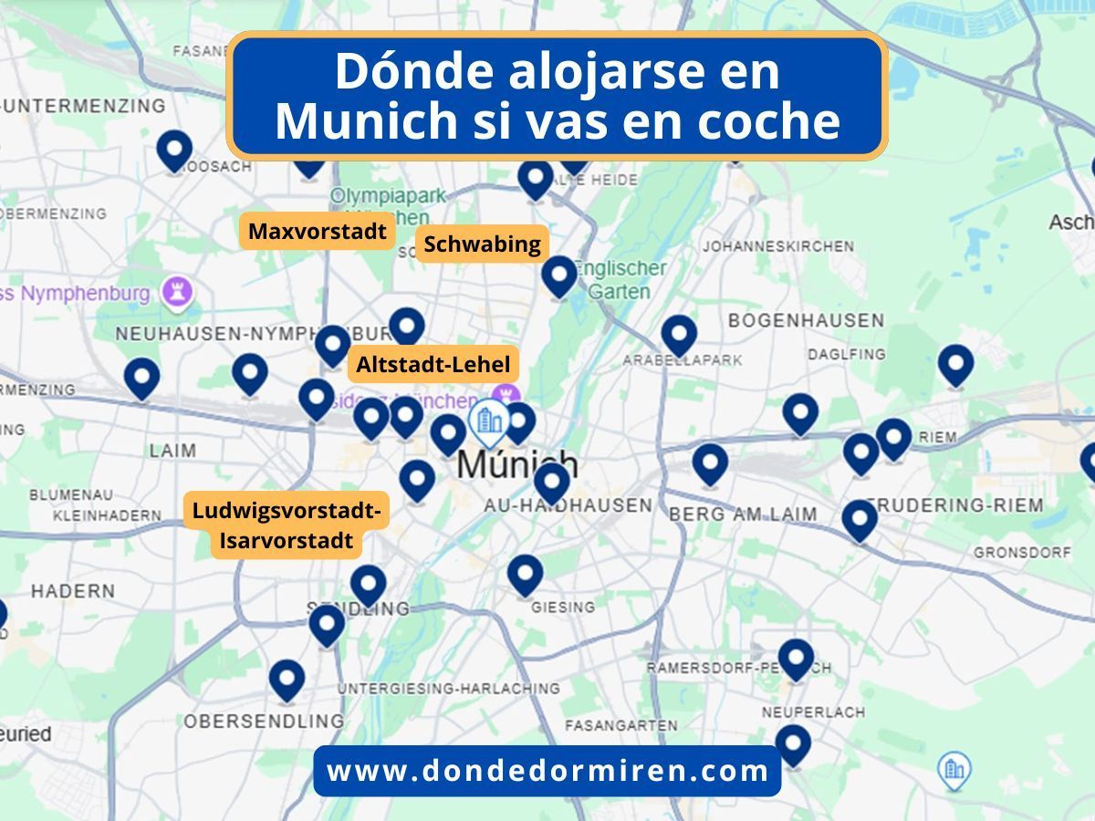 Dónde alojarse en Múnich si vas en coche: Mejores Zonas y Hoteles