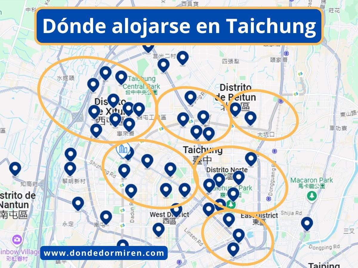 Dónde alojarse en Taichung: Mejores Zonas y Hoteles
