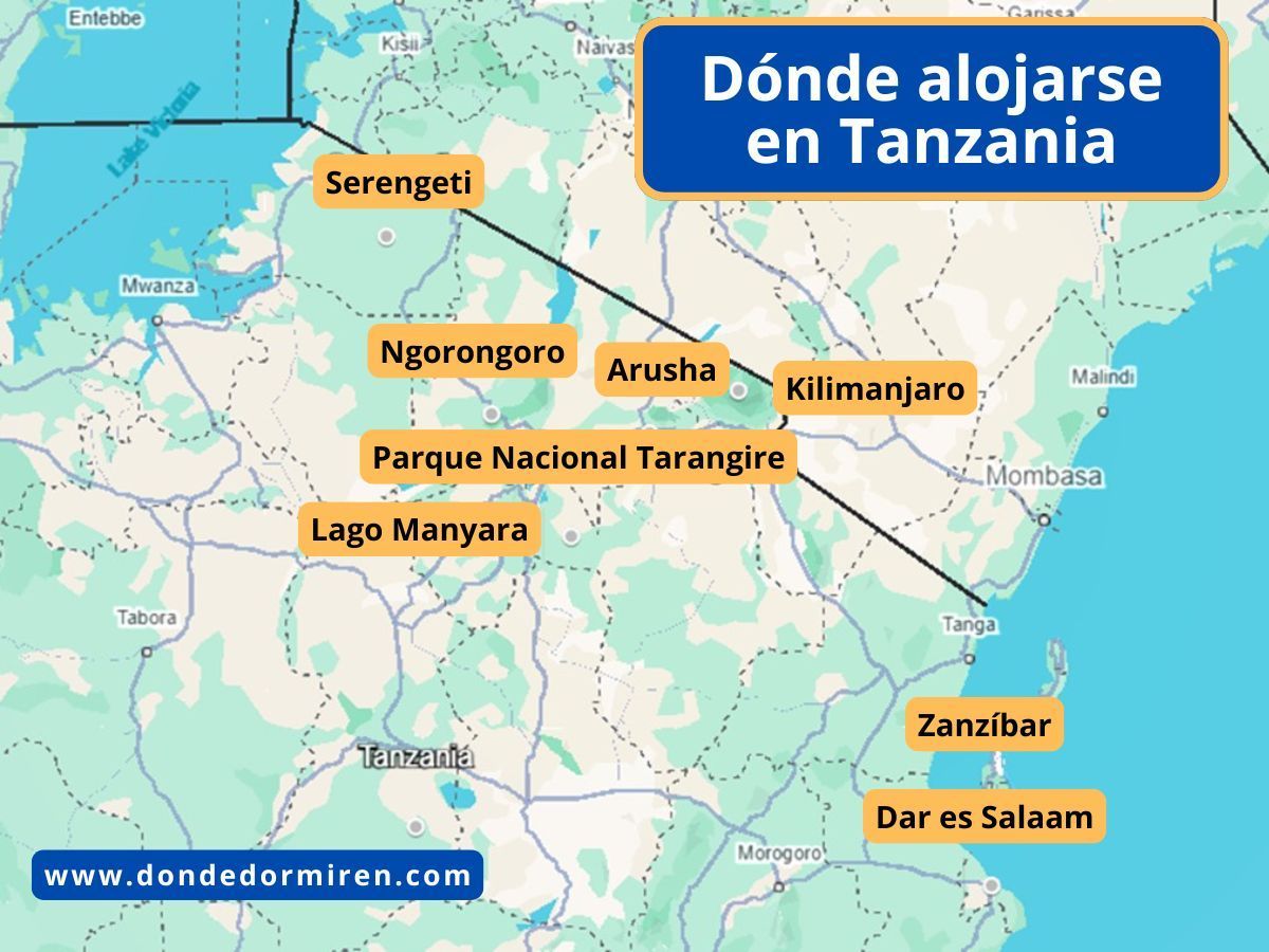 Dónde alojarse en Tanzania: Ciudades y Hoteles Recomendados