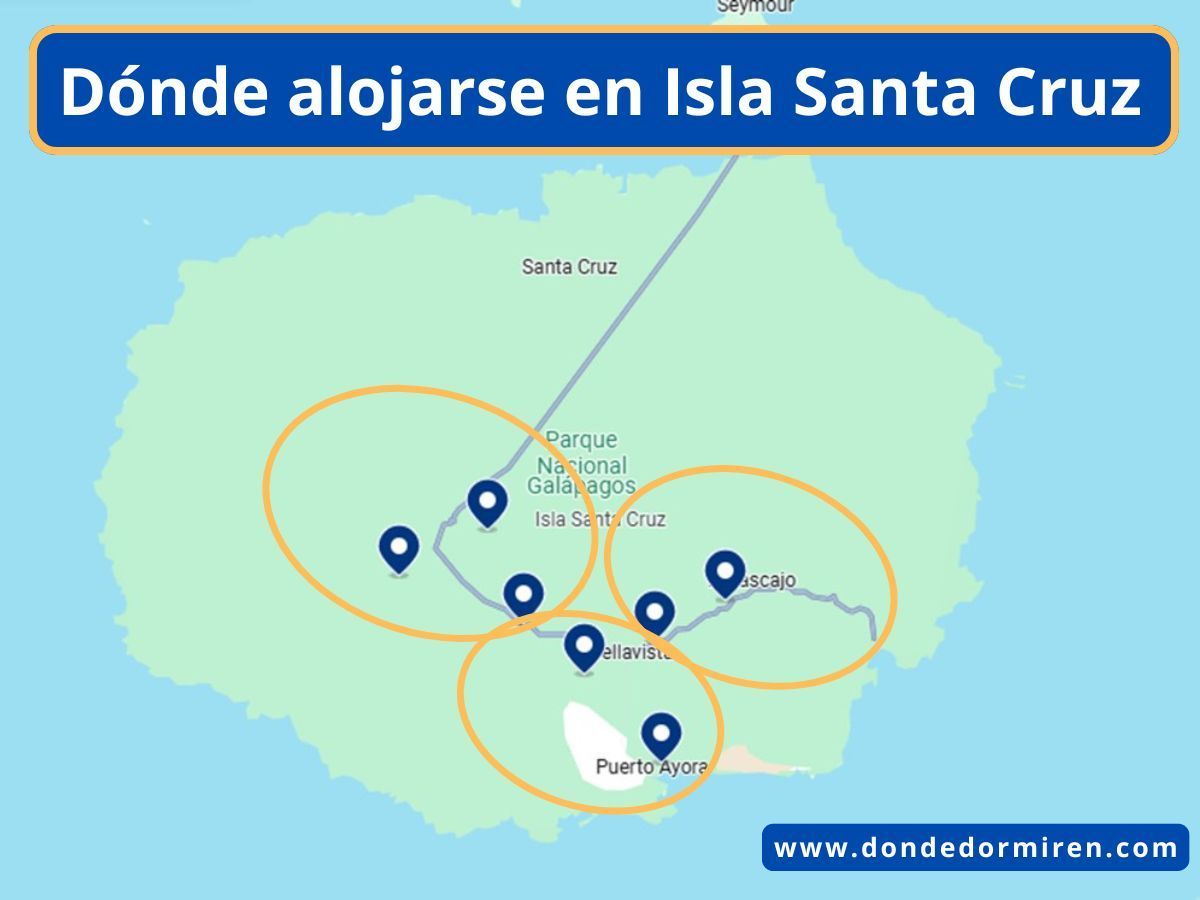 Dónde alojarse en Isla Santa Cruz: Mejores Zonas y Hoteles