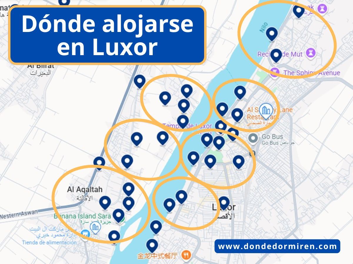 Alojarse en Luxor – Mejores zonas y hoteles recomendados