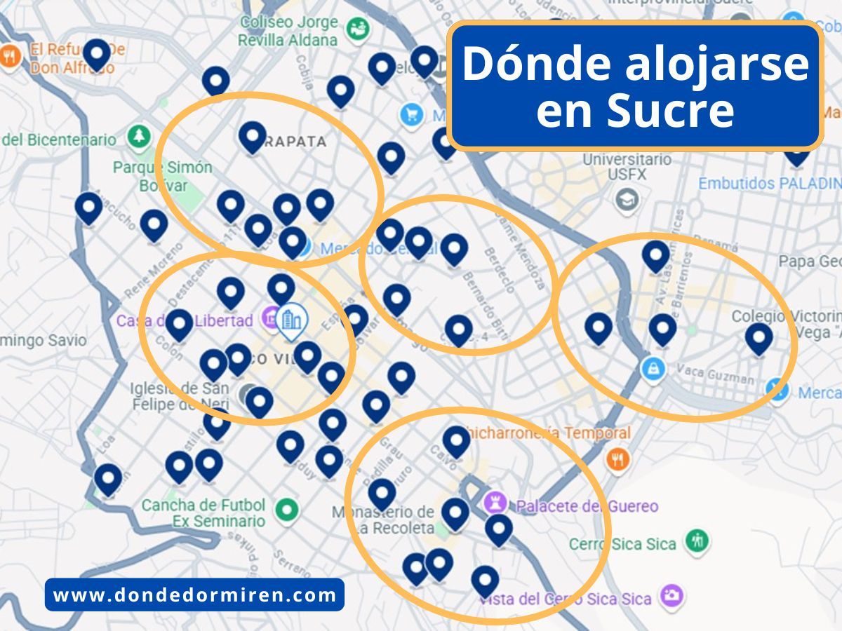 Dónde alojarse en Sucre, Bolivia: Mejores zonas y hoteles