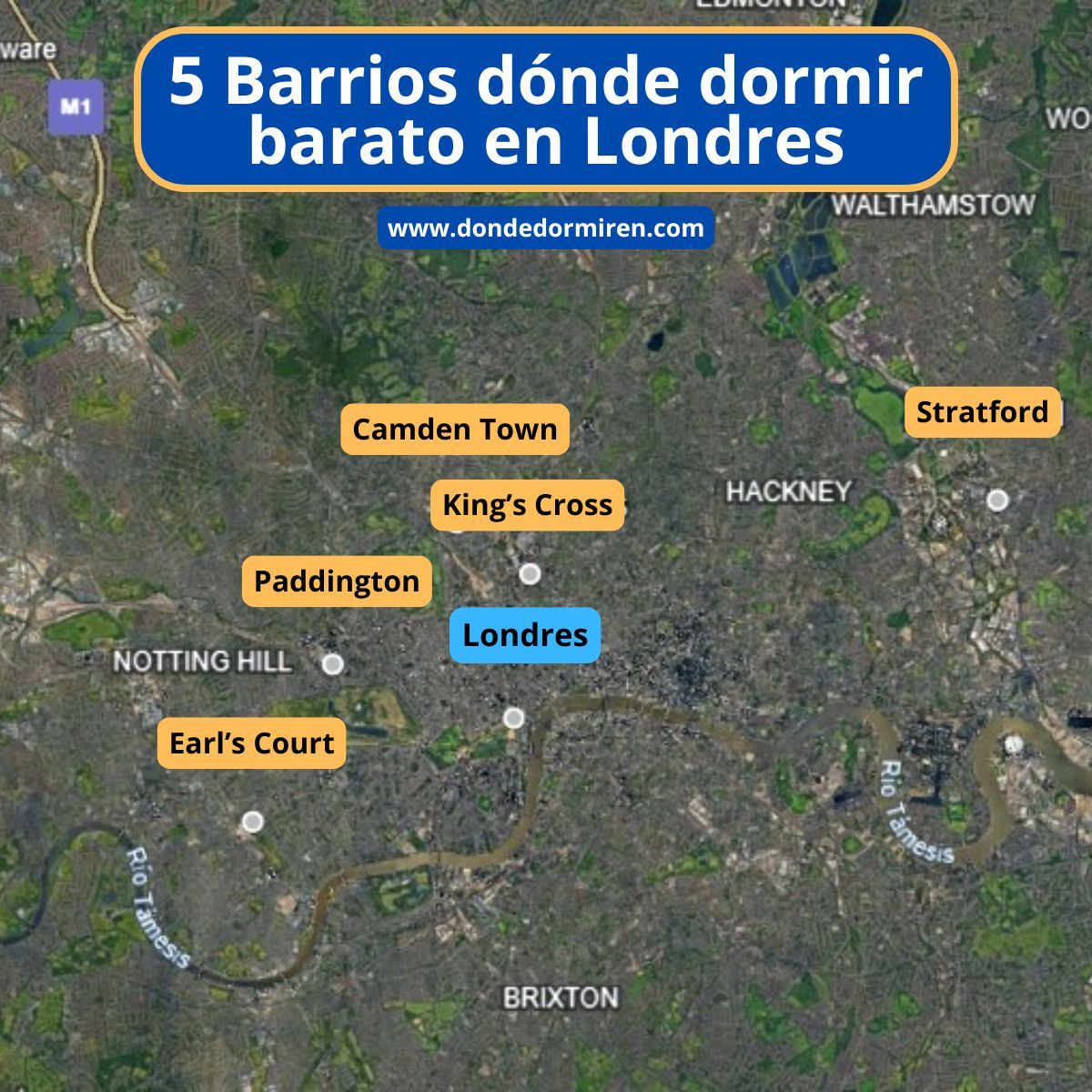 5 Barrios dónde dormir barato en Londres