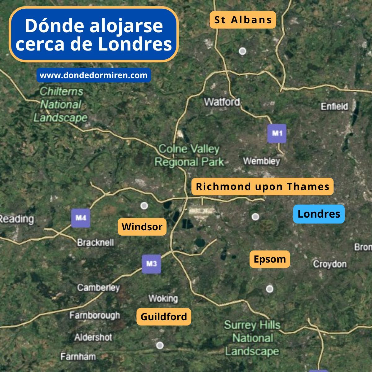 Dónde alojarse CERCA de Londres: 5 pueblos recomendados