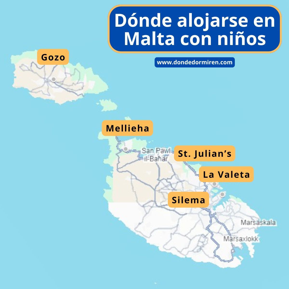 Dónde alojarse en Malta con NIÑOS: Hoteles familiares