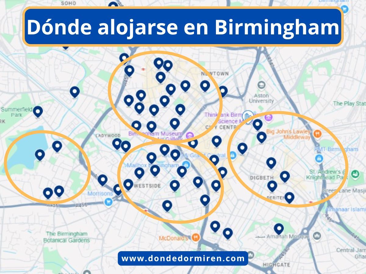 Dónde alojarse en Birmingham: Mejores zonas y hoteles