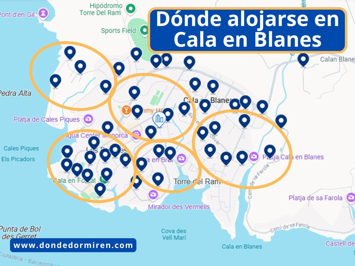 Dónde alojarse en Cala en Blanes, Menorca: Mejores zonas y hoteles