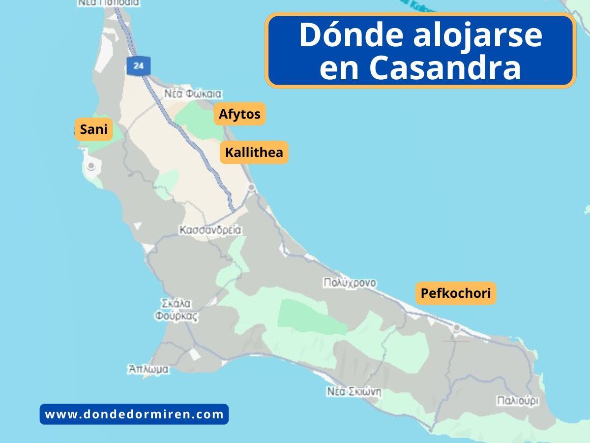 Dónde alojarse en Casandra: Mejores zonas y hoteles