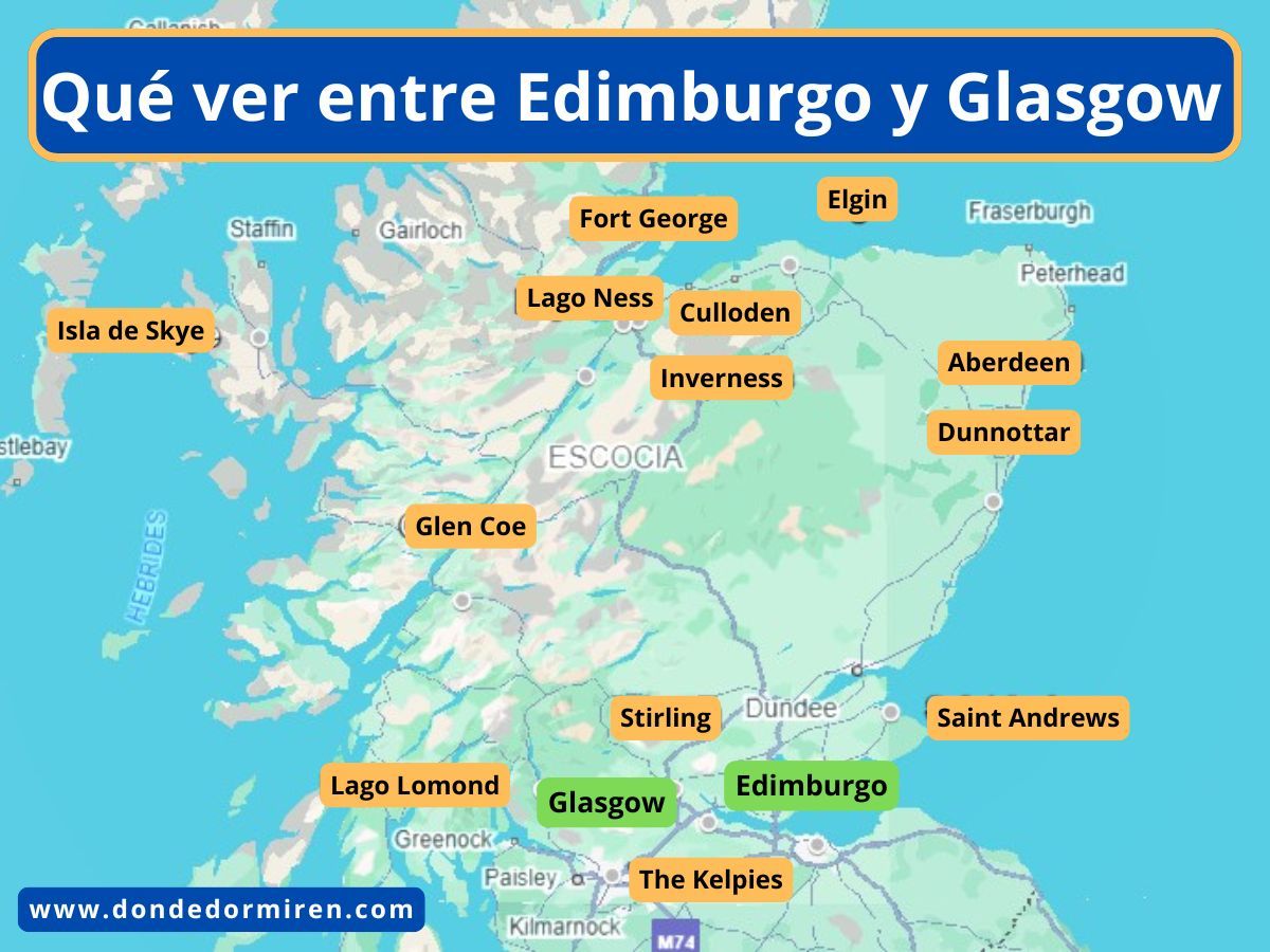 Qué ver entre Edimburgo y Glasgow: Ruta en coche o tren