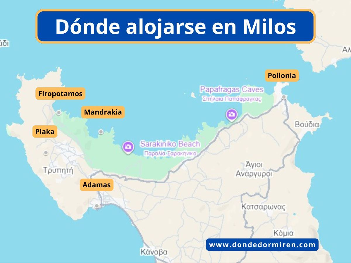 Dónde alojarse en Milos: mejores zonas y hoteles