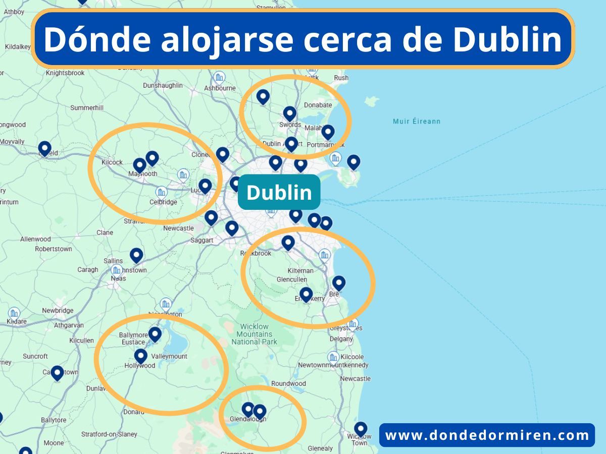 Dónde alojarse CERCA de Dublín: 5 pueblos alredores