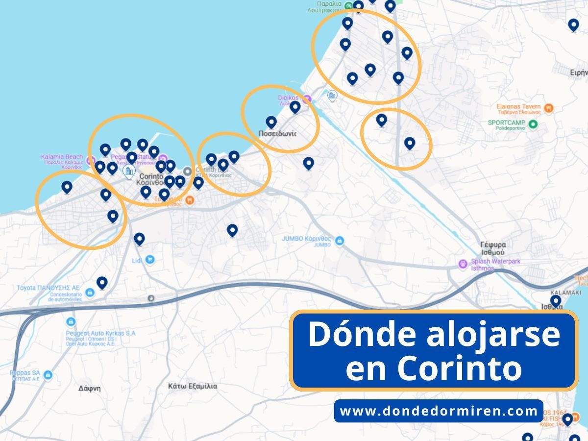 Dónde alojarse en Corinto (Grecia): mejores zonas y hoteles