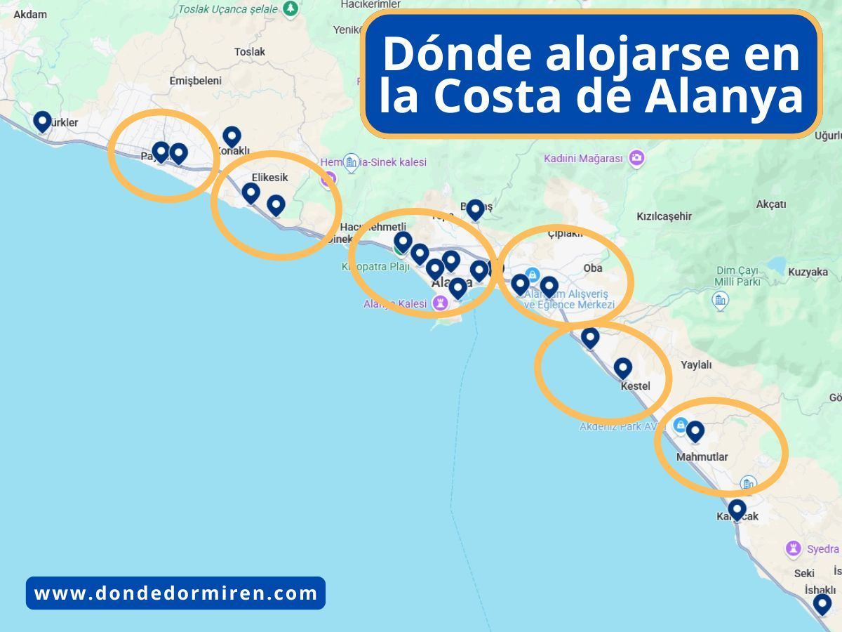 Dónde alojarse en la Costa de Alanya: Mejores Zonas y Hoteles