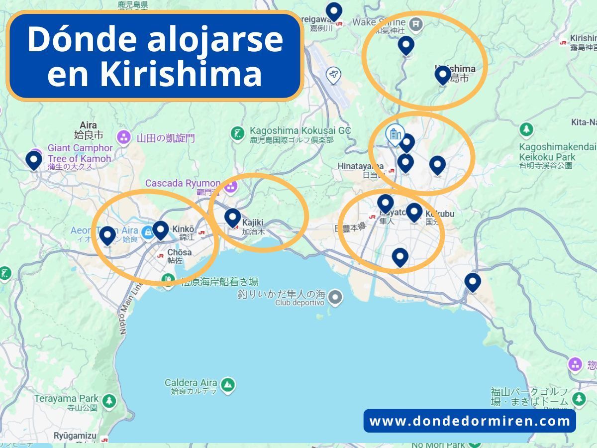 Dónde alojarse en Kirishima: mejores zonas y alojamientos