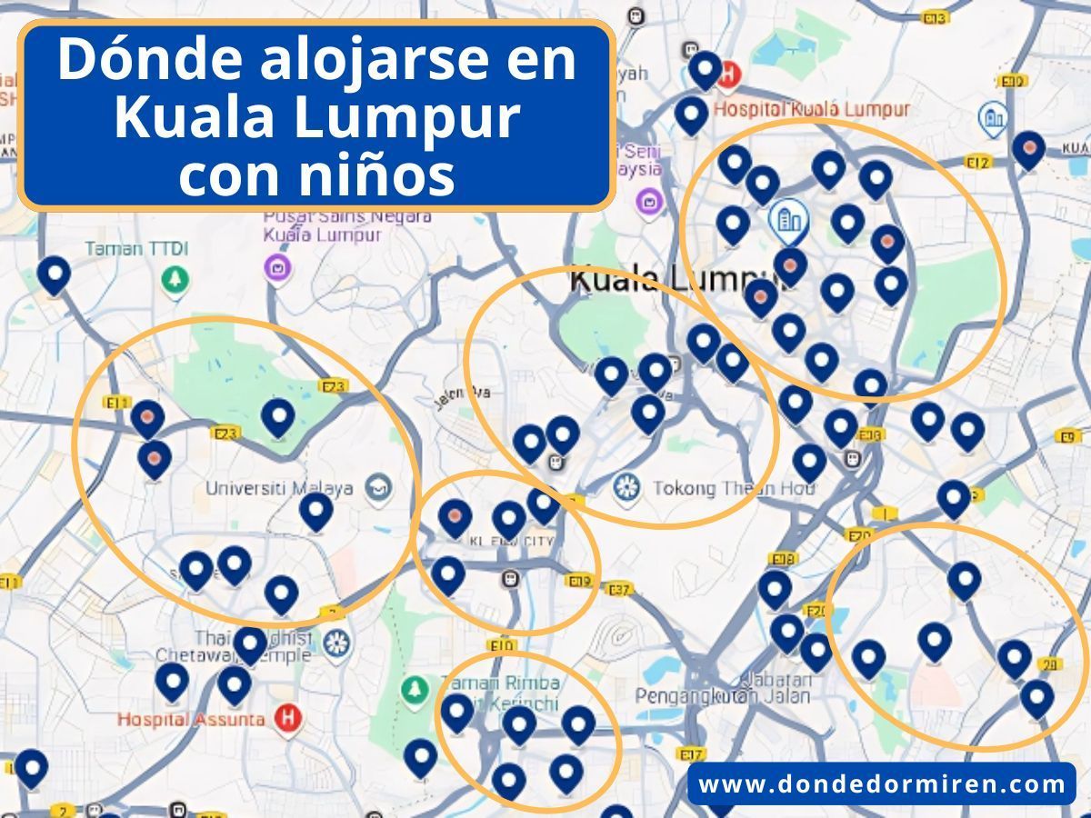 Dónde alojarse en Kuala Lumpur con Niños: mejores zonas y hoteles familiares