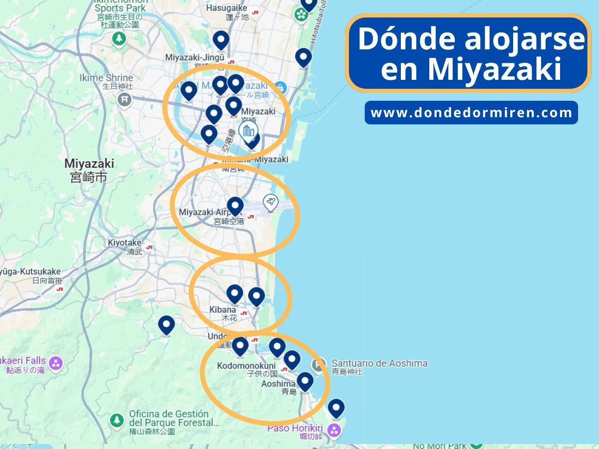 Dónde alojarse en Miyazaki: mejores zonas y ryokan recomendados