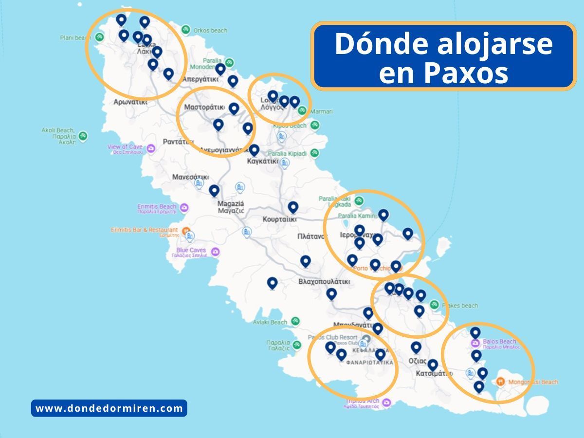 Dónde alojarse en Paxos: Mejores zonas y hoteles