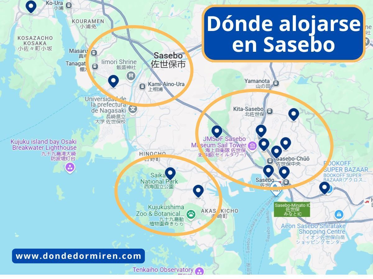Dónde alojarse en Sasebo: mejores zonas y hoteles recomendados