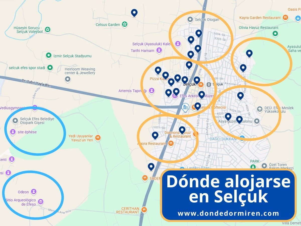 Dónde alojarse en Selçuk: mejores zonas y hoteles recomendados