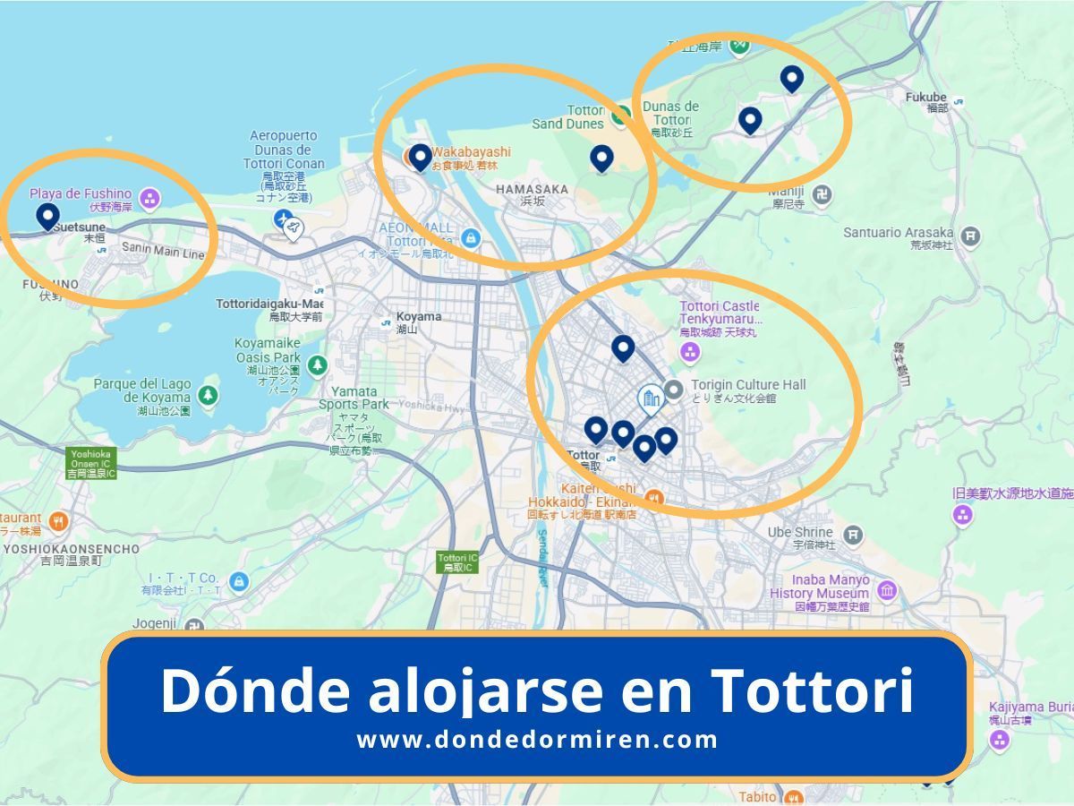 Dónde alojarse en Tottori: mejores zonas y alojamientos