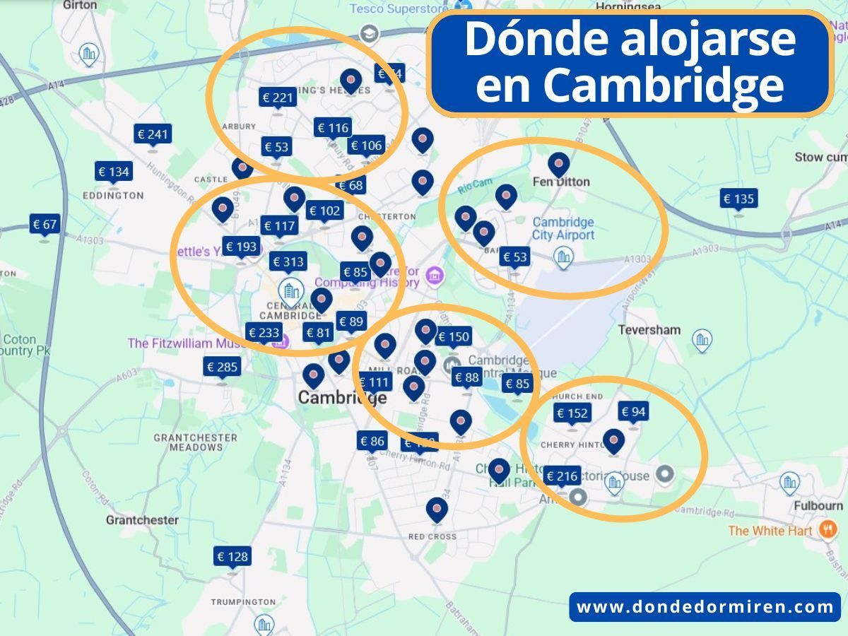Dónde alojarse en Cambridge: mejores zonas y hoteles recomendados