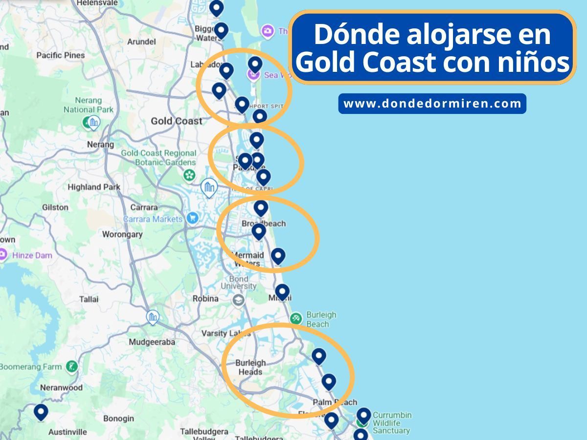Dónde alojarse en Gold Coast con NIÑOS: hoteles familiares