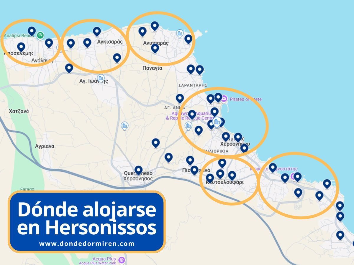 Dónde alojarse en Hersonissos, Creta: mejores zonas, hoteles