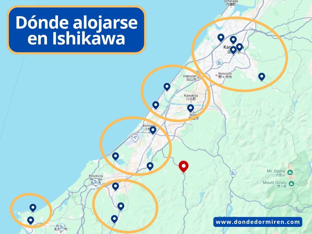 Dónde alojarse en Ishikawa: mejores zonas y hoteles