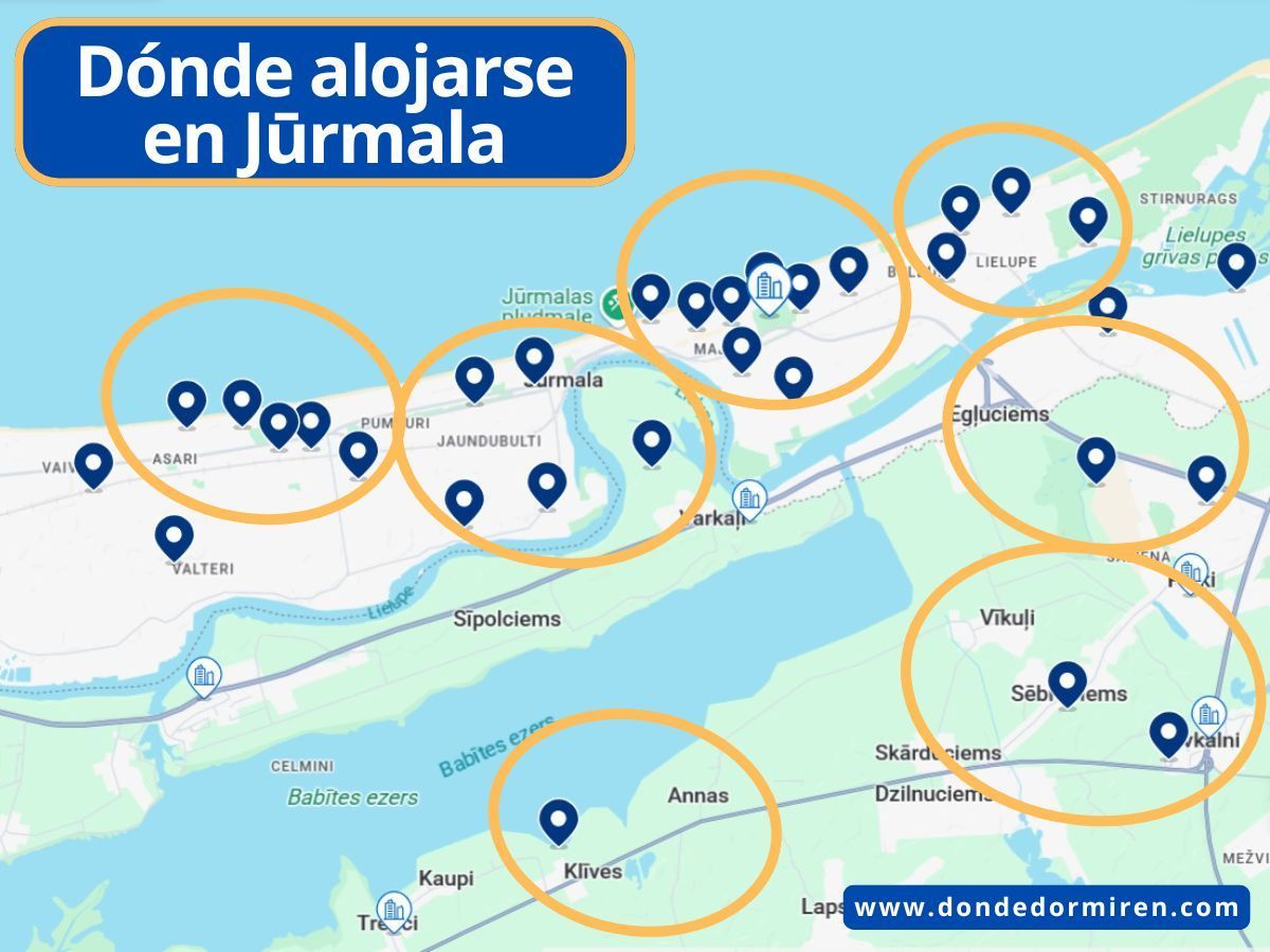 Dónde alojarse en Jūrmala: mejores zonas y hoteles de playa en Letonia