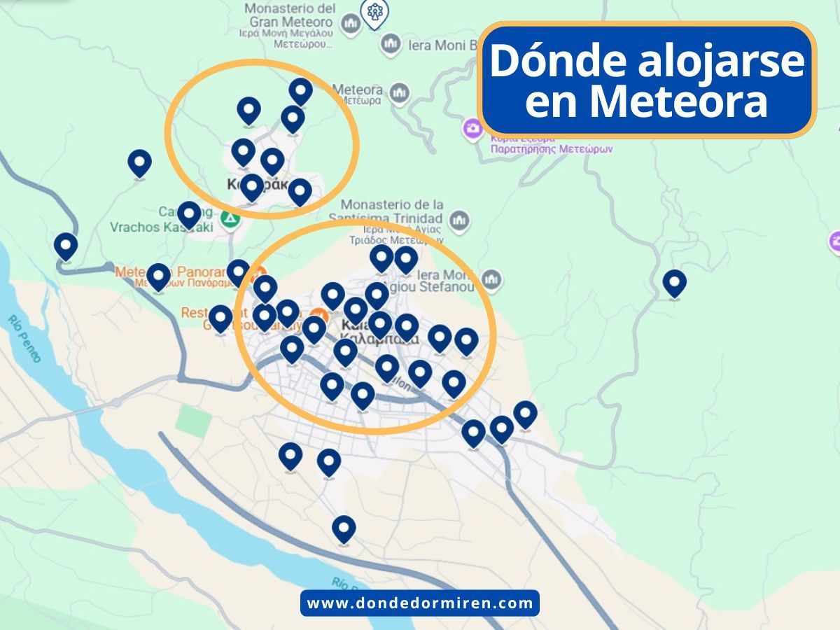 Dónde alojarse en Meteora: mejores zonas y Hoteles