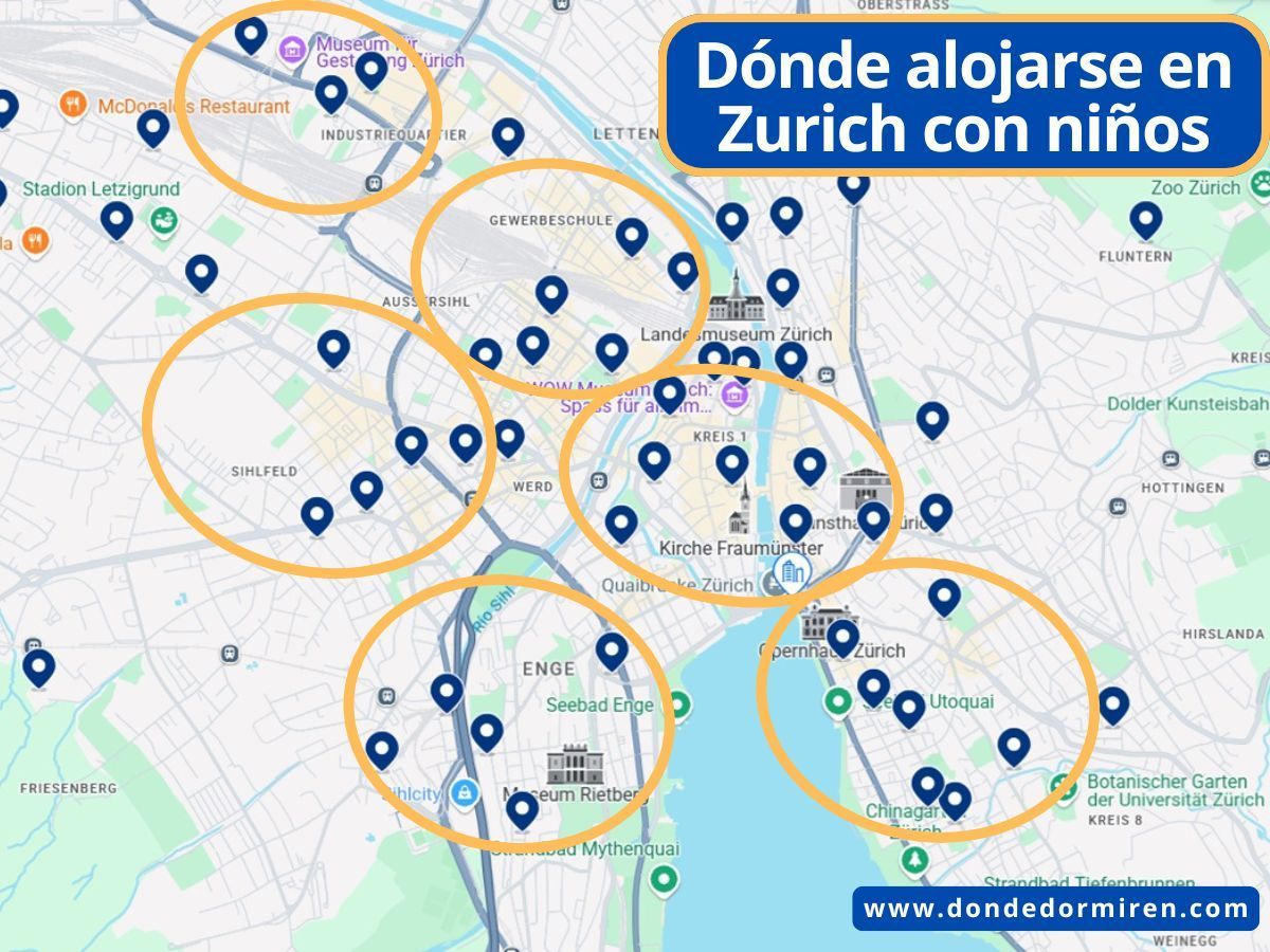 Dónde alojarse en Zurich con NIÑOS: hoteles familiares