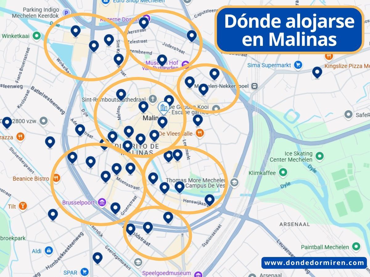Dónde alojarse en Malinas (Mechelen): mejores zonas y hoteles