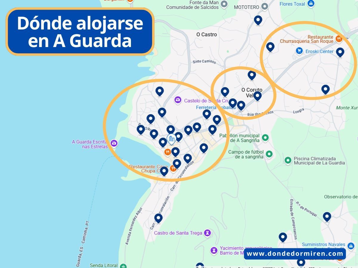Dónde alojarse en A Guarda: mejores zonas y alojamientos