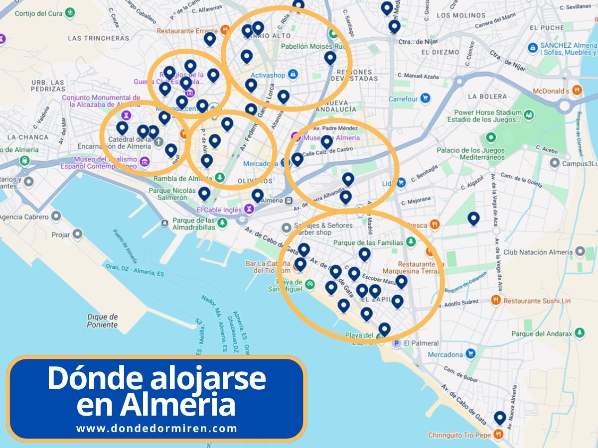 Dónde alojarse en Almería: Mejores Zonas y Hoteles