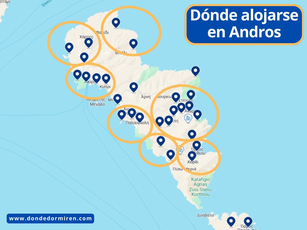 Dónde alojarse en Andros: Mejores Zonas y Hoteles