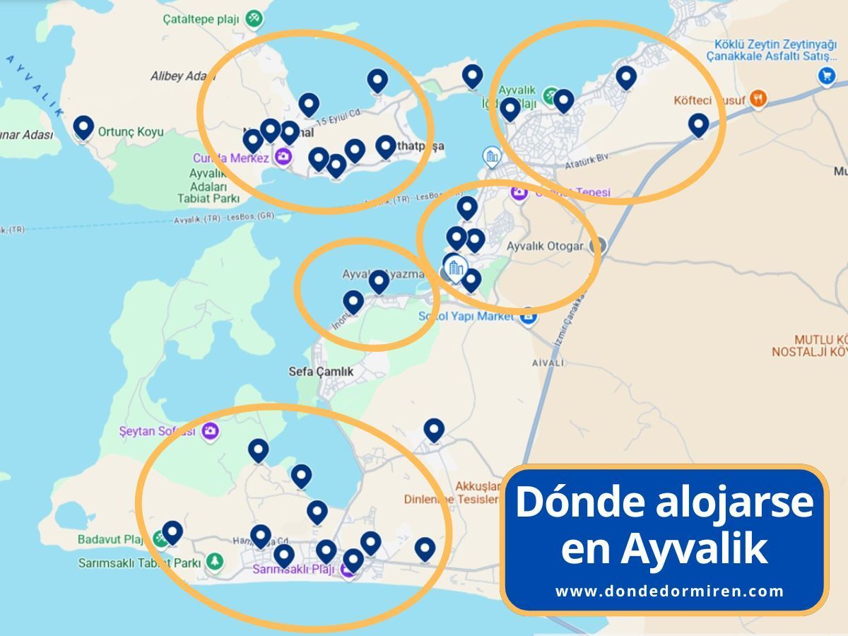 Dónde alojarse en Ayvalik: Mejores Zonas y Hoteles