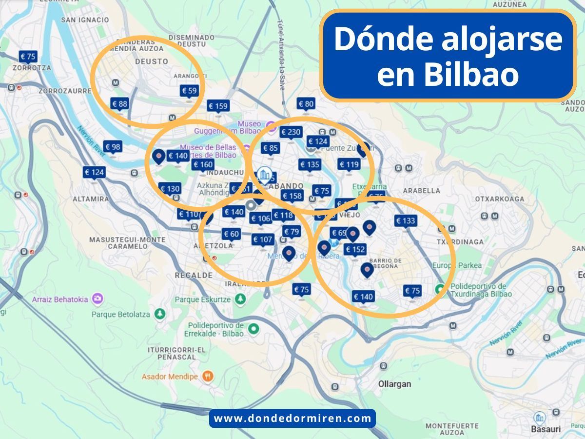 Dónde dormir en Bilbao: Mejores Zonas y Hoteles