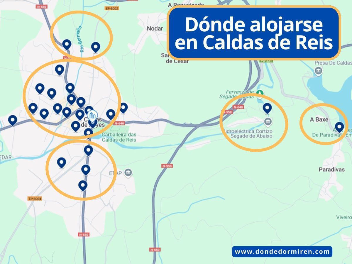Dónde dormir en Caldas de Reis: Hoteles y Hostales peregrinos