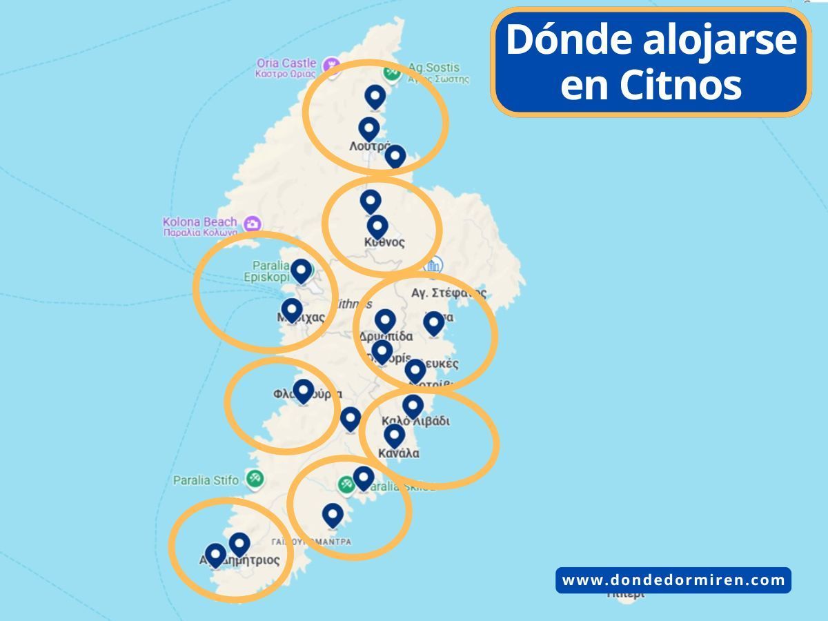 Dónde alojarse en Citnos (Kythnos): Mejores Zonas y Hoteles